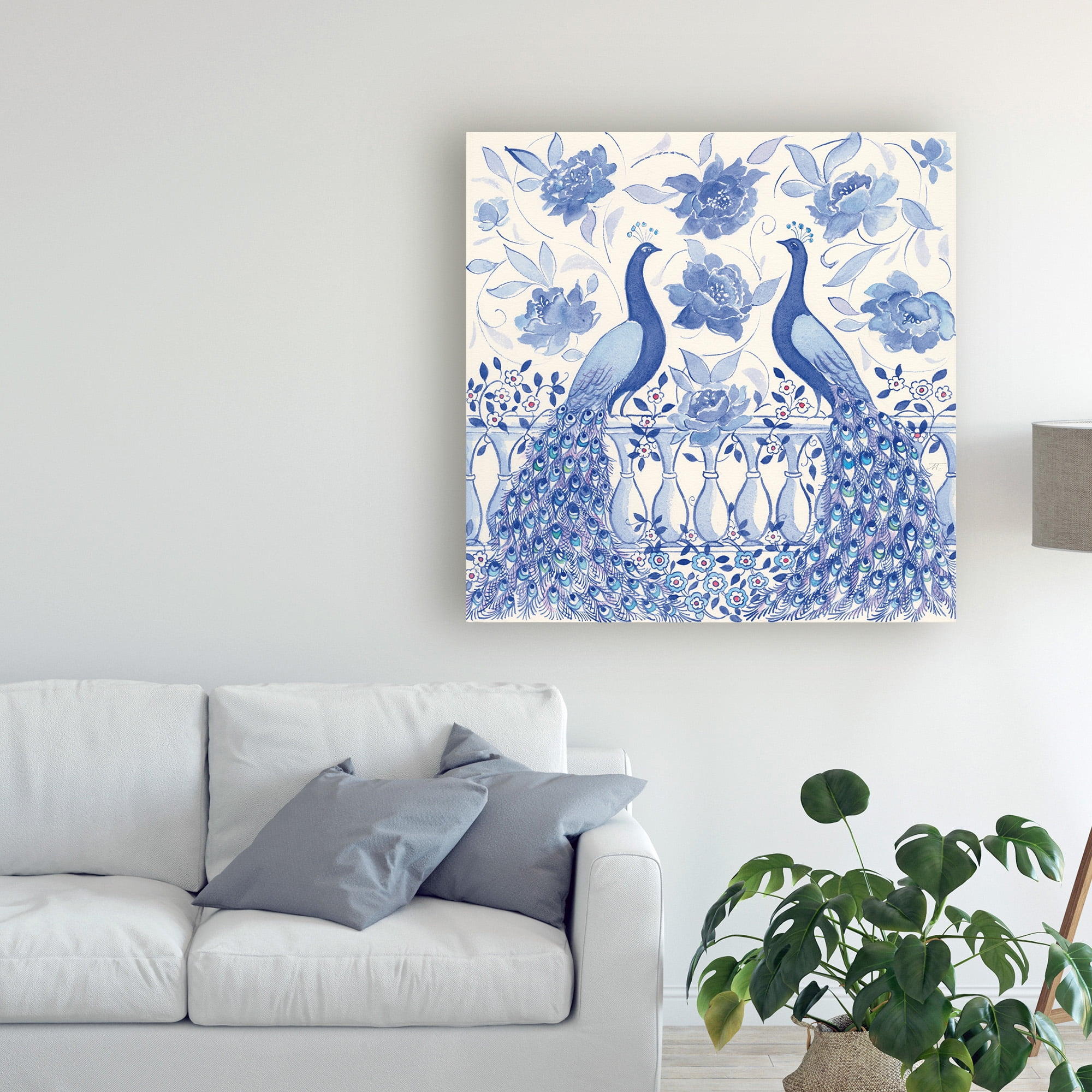 Trademark Fine Art 'Peacock Garden VI' Canvas Art by Miranda Thomas