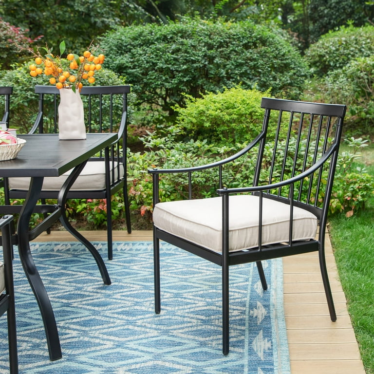 MF Studio 7-Piece Outdoor Dining Set with Six Cushioned