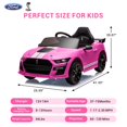 thumbnail image 3 of Ford Mustang GT500 Ride on Car for Kids, 12V Powered Ride on Toy with Remote Control, Bluetooth, Radio, Music, USB Port, LED Lights, 4 Wheels Suspension Electric Car for for 3-5 Years Boy Girl, 3 of 10