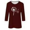 thumbnail image 3 of Hvyesh Womens 3/4 Length Sleeve Tops Dressy Casual Graphic Print Blouses 2025 Trendy Round Neck Loose Shirts, 3 of 3