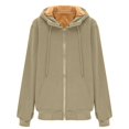 thumbnail image 6 of Hoodies For Men Fuzzy Sherpa Lined Pullover Hoodie Full Zip Up Winter Thermal Hooded Sweatshirt With Zipper Pockets, 6 of 9