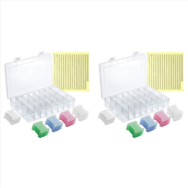 304 Piezas Accesorios de Punto de Que Incluyen Bobinas de Hilo de Bordar Caja Organizadora de Punto de Y Pegatina de Número de Hilo Dental
