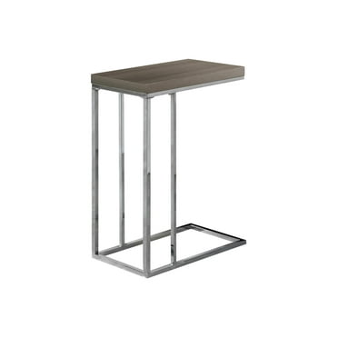18.25" x 10.25" x 25.25" Dark Taupe Particle Board Metal  Accent Table