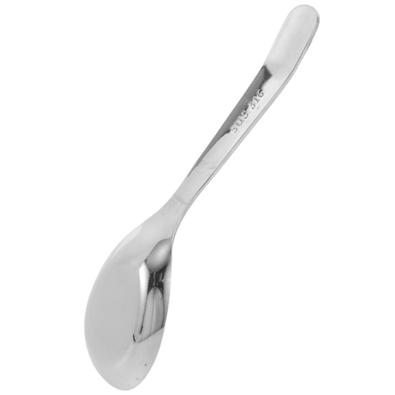 STOBOK Ramen Spoon Japanese Soup Spoon Stainless Steel Silver 1Pack