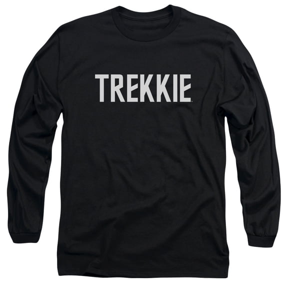 Star Trek Trekkie Long Sleeve Adult 18/1 T-Shirt Black