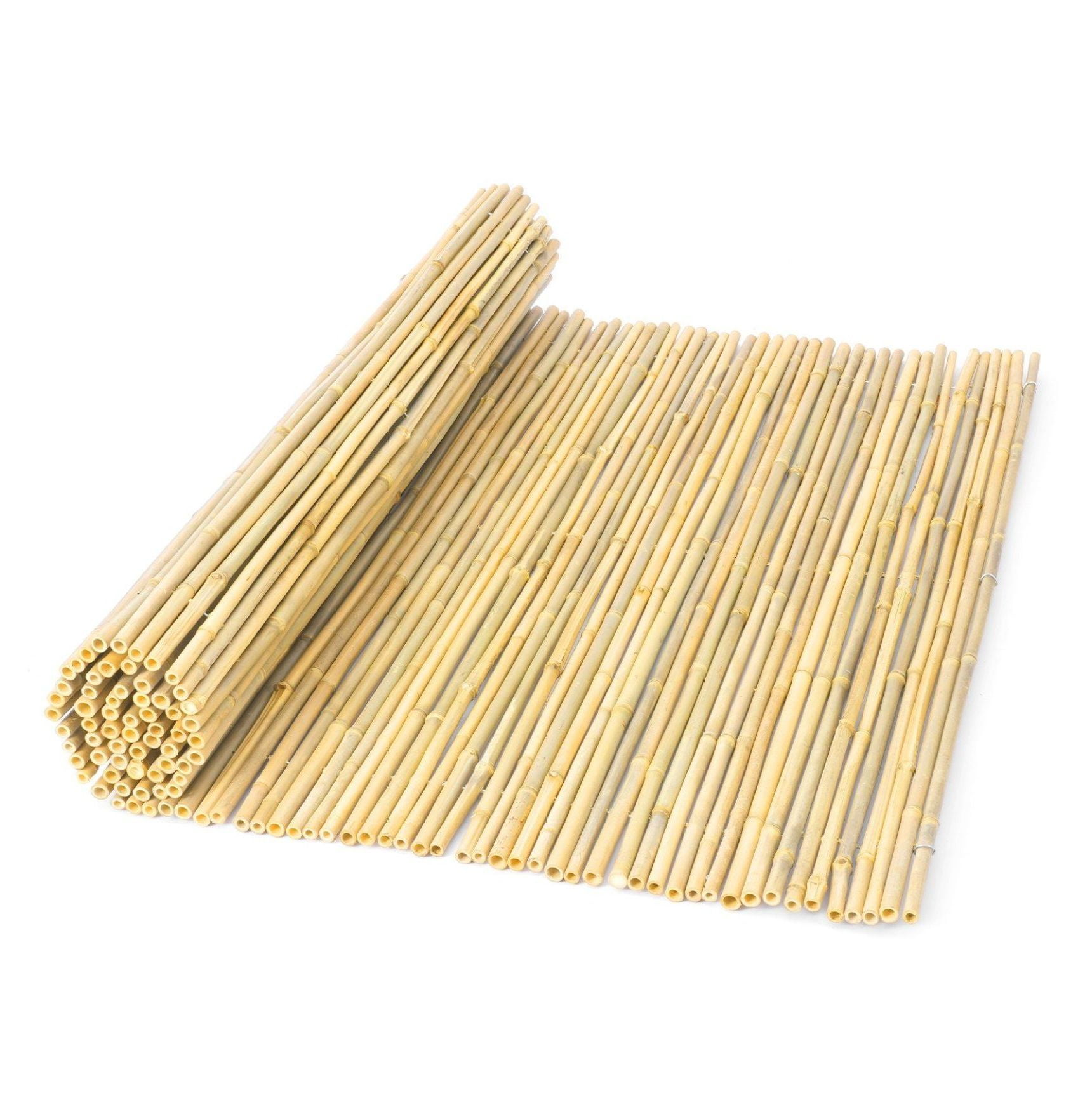 Bamboo Fence 4ft x 6ft Rolled Natural Bamboo Screening for Privacy - Outdoor Garden Fence Roll - Patio Deck Decorative Bamboo Wall Panel
