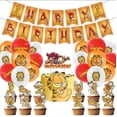 thumbnail image 1 of Kit de globos de cumpleaños de Garfield, globos de látex con bandera y adornos para pasteles para decoración de fiestas LingWen 9024715525987, 1 of 1