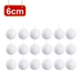 thumbnail image 3 of 60/6 piezas de bolas de espuma blanca para Navidad, bolas colgantes para árbol de Navidad, adornos para fiestas de Año Nuevo, suministros de decoración del hogar al por mayor, 3 of 5