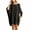 Black, variant on Tunic Dress for Women Boat Neck Loose Batwing Sleeve Oversized Shift Dress for Comfortable Everyday Wear