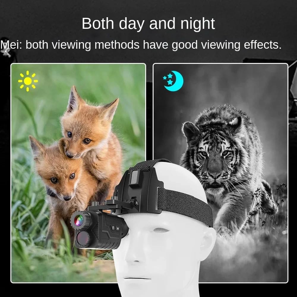 Head-Mounted Night Vision Goggles - Rechargeable Hands Free Night Vision Binoculars Goggles,1312FT Digital Infrared Viewing for Adults