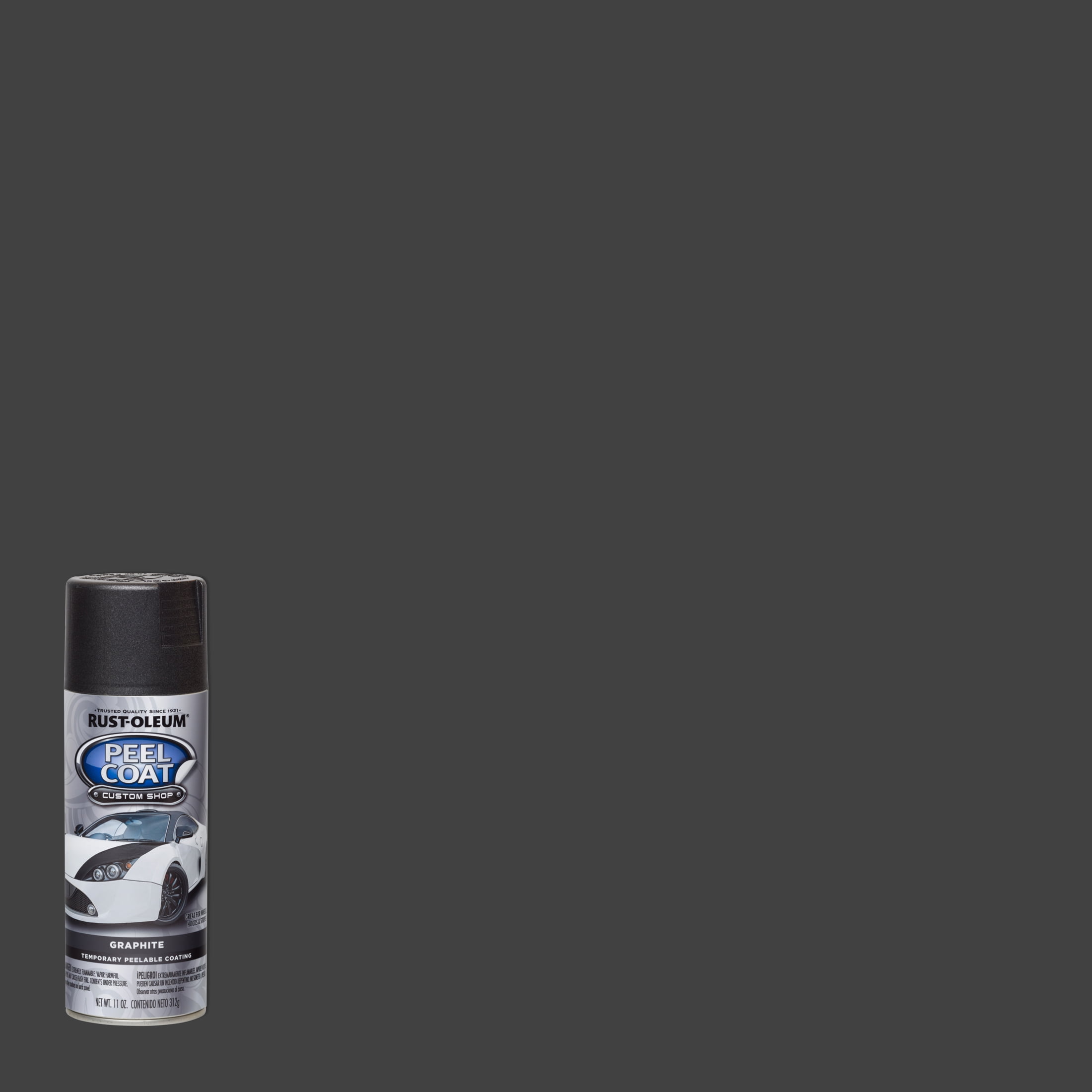 6 Pack, Graphite, Rust-Oleum Automotive Peel Coat Matte Spray Paint-283786, 10 oz