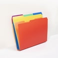 thumbnail image 2 of 12 Pcs Plastic File Folders Colored File Folders Letter Size Poly File Folders, Heavy Duty Colored File Folders with Erasable 1/3-Cut Tab for Office School Home Organization (6 Assorted Colors), 2 of 4