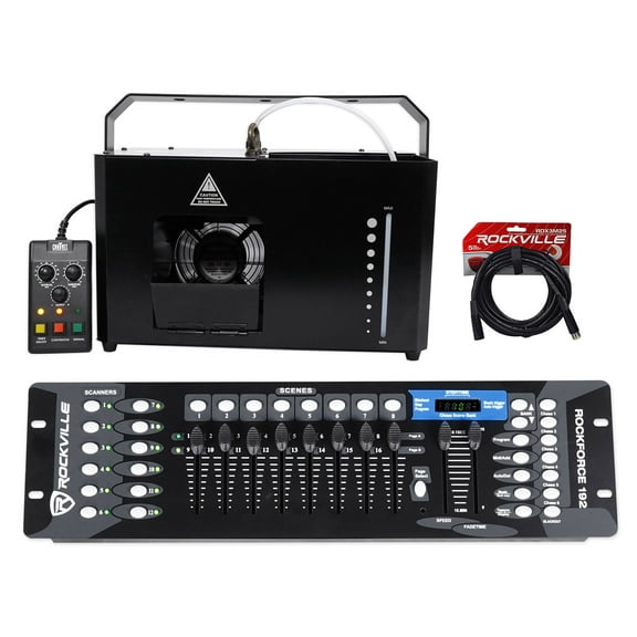 Chauvet Hurricane Haze 4D DMX Water Based Fog Machine with Remote and 192 Channel Controller