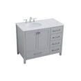 thumbnail image 4 of Elegant Decor Irene 42" Solid Wood and Stone Single Bathroom Vanity in Gray, 4 of 8