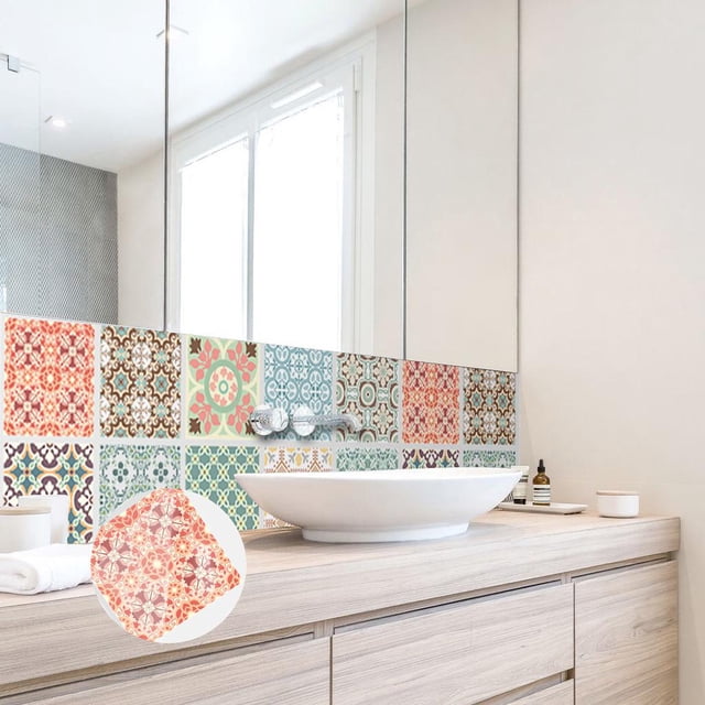Etiqueta De 3D Colco Autoadhesivo Mural mosaico Papel de pared Conjunto de Paneles de Decoración