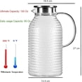 thumbnail image 5 of 3 Liter/100 Oz Glass Pitcher with Lid, Easy Clean Heat Resistance Borosilicate Glass Jug for Hot/Cold Water, Milk, Ice Tea and Juice Beverage, 5 of 9