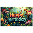 thumbnail image 2 of LUUFILx Dinosaur Happy Birthday Banner Backdrop for Party Supplies Decorations Kids Background Photo Booth Props Celebration Event Jungle Theme Party Decor, 2 of 9
