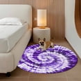 thumbnail image 2 of Purple Ombre Round Area Rug 8Ft Washable Large Circle Rugs for Living Room Dorm, Modern Abstract Tie Dye Painting Art Non-Slip Carpet Floor Mats Indoor Outdoor Carpet Runner Aesthetic Home Decor, 2 of 8