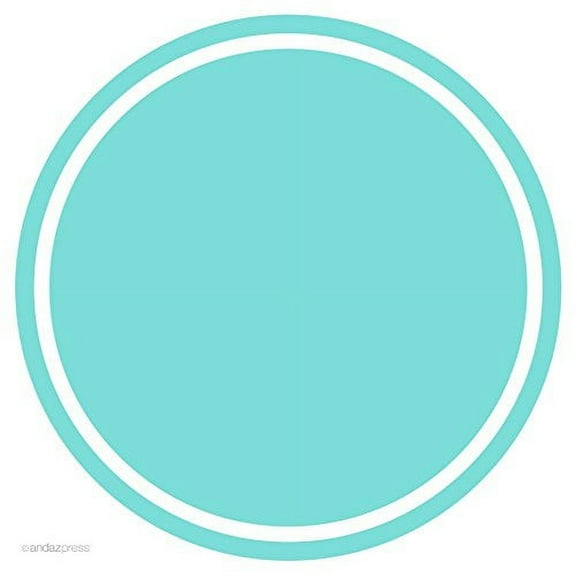 Diamond Blue Solid Color Circle Gift Labels, 40-Pack