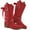 Red, variant on Ecetana Cowboy Boots for Women Western Booties Comfort Riding Rivet Mid Calf Boots