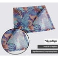 thumbnail image 3 of Vargottam Tropical Wild Cat Cotton Napkins - Set of 12, 20x20 Inches, Purple, Durable & Absorbent, Perfect for Nature Inspired Dining, Spring Celebrations, Outdoor Events - Machine Washable, 3 of 7