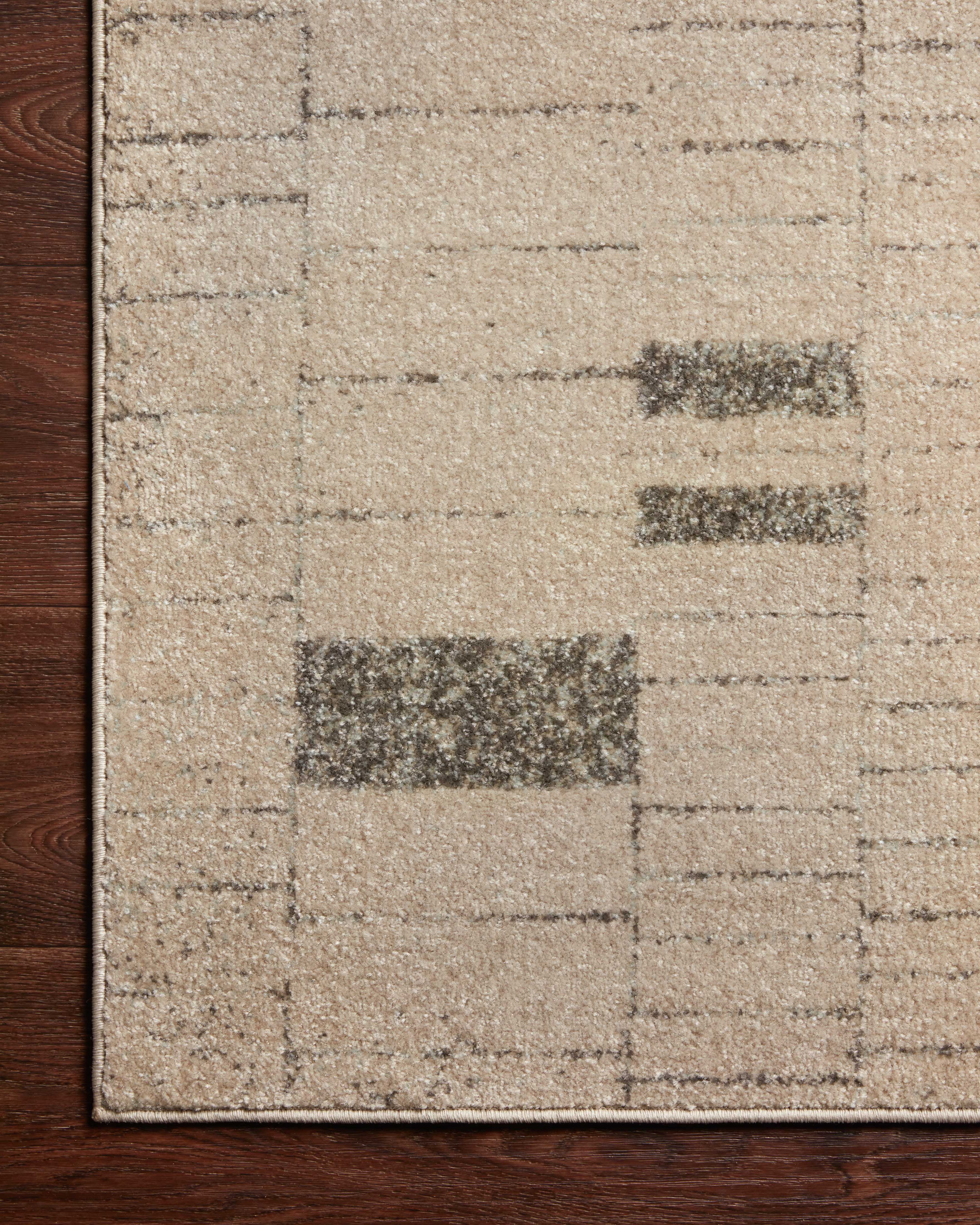 Loloi Bowery BOW-02 Slate / Taupe Geometric Area Rug 9'-6" x 12'-6"