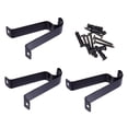 thumbnail image 3 of OULII 3 pcs Curtain Rod Bracket Set R Type Style for Home Office Use Iron Hardware Black 19mm, 3 of 8