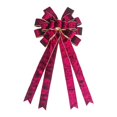 thumbnail image 2 of HongHeng Large Christmas Bow for Wreath, Velvet Bows for Front Door Wall Fence Decor, Gilt Edged Xmas Wreath Bow Tree Topper Bow for Winter Christmas Party Decoration Supplies, 2 of 6