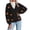 Black, variant on Women's Halloween Pumpkin Print Loose Fit Open Front Button Down Long Sleeve Knit Cardigan Sweater Jacket, Soft Breathable Skin-Friendly Fall Winter Outerwear for Halloween Cosplay Daily Beige