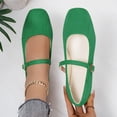 thumbnail image 2 of Women Casual Shoes Square Toe Slip On Ballet Shoes Soft Breathable Flat Sole Large Size Canvas Shoes For Work And Daily Wear ,Us Size:8, 2 of 8