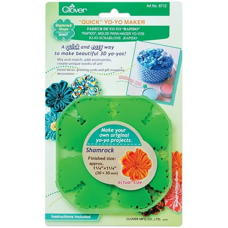 Quick Yo-Yo Maker-Shamrock 1-1/4"X1-1/4", Pk 3, Clover
