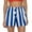 Blue, variant on Striped Shorts for Women 2026 Summer Casual Lightweight Elastic Waist Color Block Beach Shorts Loungewear