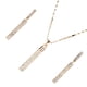 thumbnail image 3 of Conjunto de Collar y Pendientes Nikou Barra Vertical Aleación de Zinc Oro Galvanizado, 3 of 14
