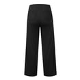 thumbnail image 6 of CPNG Girls Solid Color Drawstring Sweatpants Trendy Loose Wide Leg Sweat Pants Elastic High Waist Baggy Joggers(Black,13-14 Years), 6 of 6