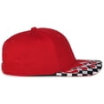 thumbnail image 3 of Outdoor Cap VROOM-01 Checkered Flame Solid Back Cap-Red, 3 of 8