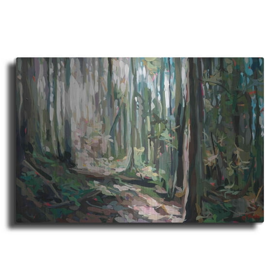 Luxe Metal Art 'Forest Light' by Joanne Hastie, Metal Wall Art, 16"x12"