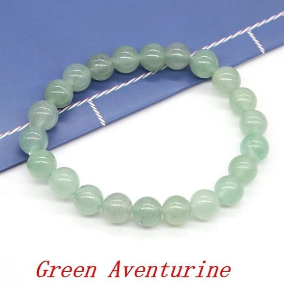 Pulsera de cuentas de piedra Natural para hombres y mujeres cuarzo de cristal amatista aguamarinas Jades joyería ágata brazalete elástico