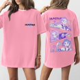 thumbnail image 1 of Pop cazadora para niña Hunters Boys Girls Fashion Round-Neck Group Panels T Shirt （Pink）, 1 of 4