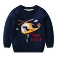 thumbnail image 2 of Godderr Kids Toddler Baby Autumn Winter Knit Sweaters 2-8Y New Casual Jumper Double Layer Simple Knitted Pullover Kids Sweaters Bottoming Shir for Boy, 2 of 6