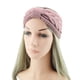 thumbnail image 3 of Diadema turbante de punto de ganchillo anudado con lazo clásico bohemio Chic de invierno para mujer rojo, 3 of 4