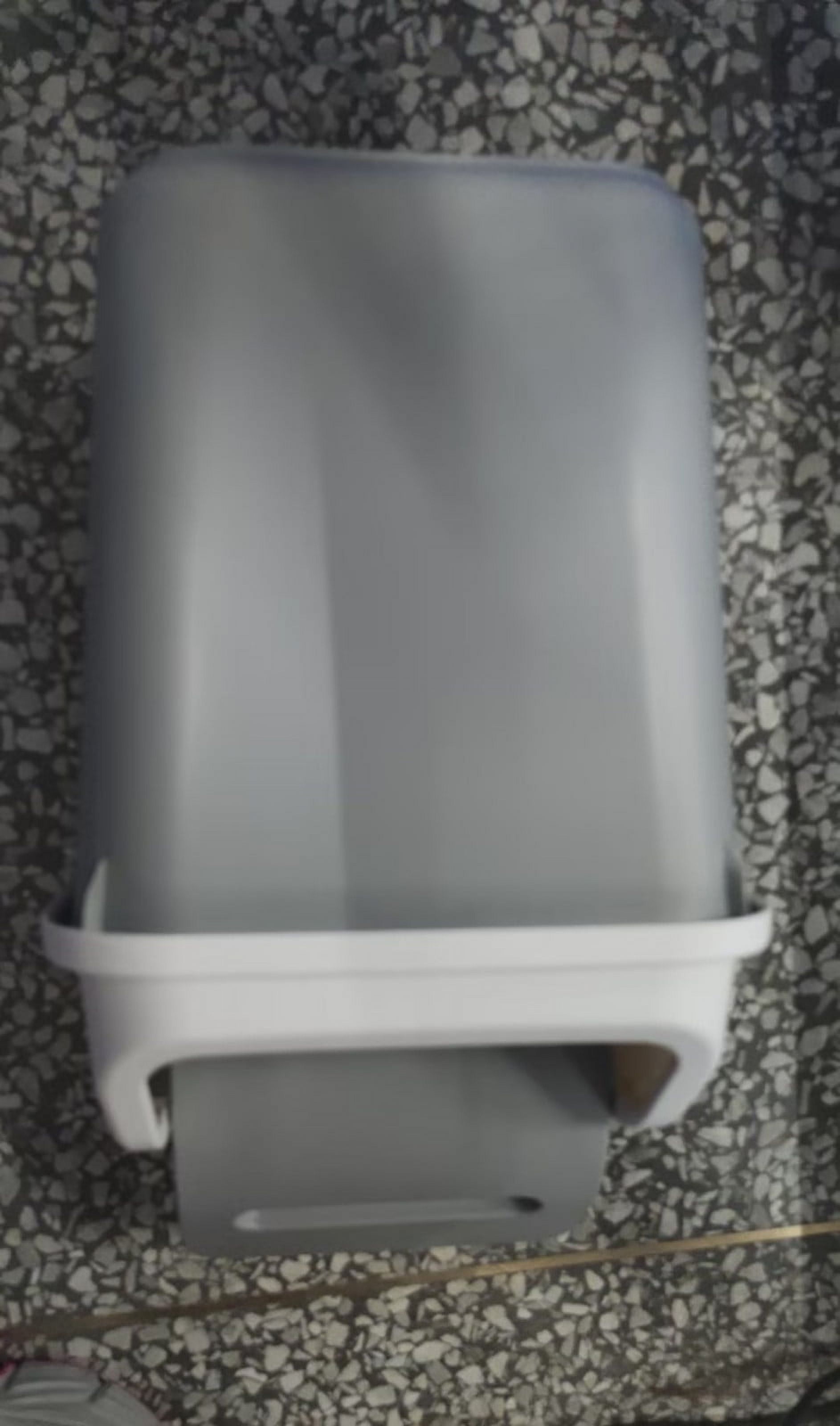 Square Lid Trash Can Small Bathroom Kitchen Office Waste Bin Flip Top Lid, 10L