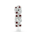 thumbnail image 3 of ANGARA Natural Nature Inspired Round Ruby & Diamond Vine Ring in 14K White Gold for Women (Size-1.5mm) | July Birthstone, Birthday, Anniversary, Jewelry Gift for Women | Natural Ruby Ring, 3 of 10