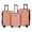 Set-Meaty Pink, variant on New York Xpress 3-Piece Hardside Luggage Set, Lightweight Expandable Spinner Suitcase with TSA Lock, 20"/24"/28", Milk White - WD576