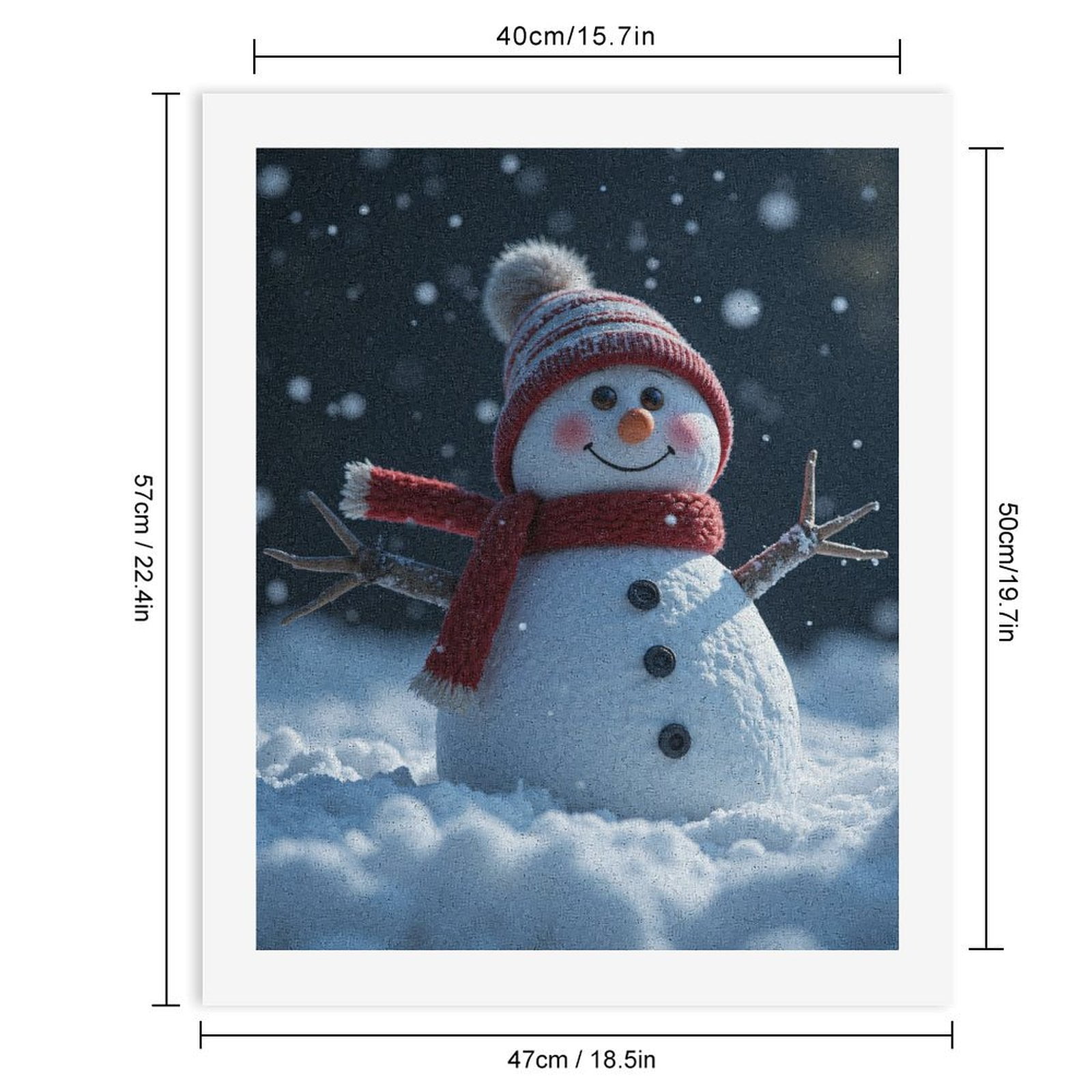 Paint by Numbers Kit for Adults, Winter Snowman Red Scarf Beanie Paint by Numbers, Easy Paint by Numbers Kit for Adults Beginner, DIY Adult Paint by Number Kits on Canvas, Home Decor