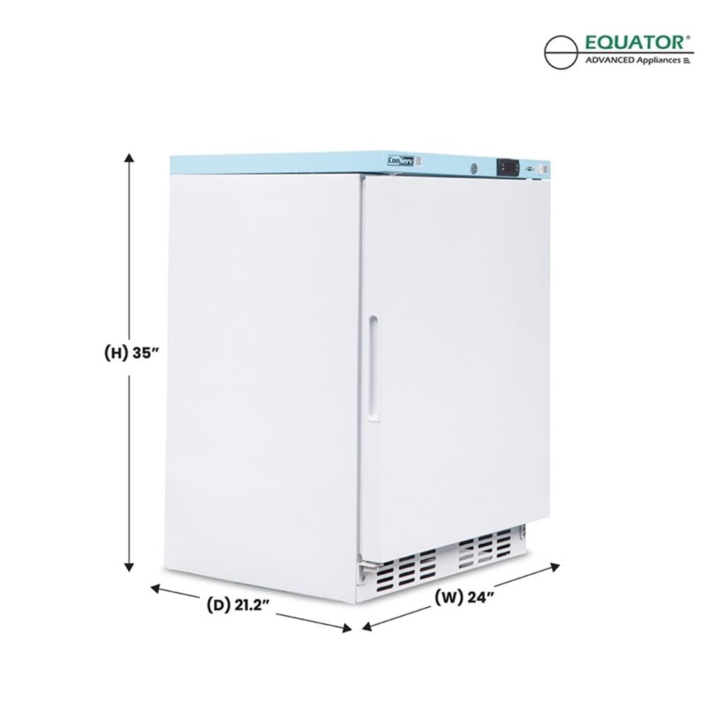 Pemberly Row 3.9 cu.ft. Commercial Refrigerator in White with Temperature Alarm