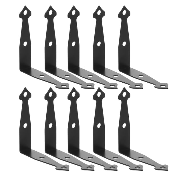 10 soportes angulares resistentes en forma de L para muebles, soportes de estante de 90 grados, soportes de esquina, conectores de hierro metálico para estantes de madera.