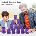 thumbnail image 2 of Sport Stacking Cups, 24pcs Sports Stacking Cups Speed Training Game for Challenge Competition Travel Party Gift for Kids and Adults, 2 of 7