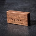thumbnail image 3 of MUUJEE Together Double Ring Box - Engraved Slim Wooden Ring Case Box for Wedding Ceremony Engagement Proposal Ring Bearer Box - Anniversary Birthday Gift Ideas (Together), 3 of 8