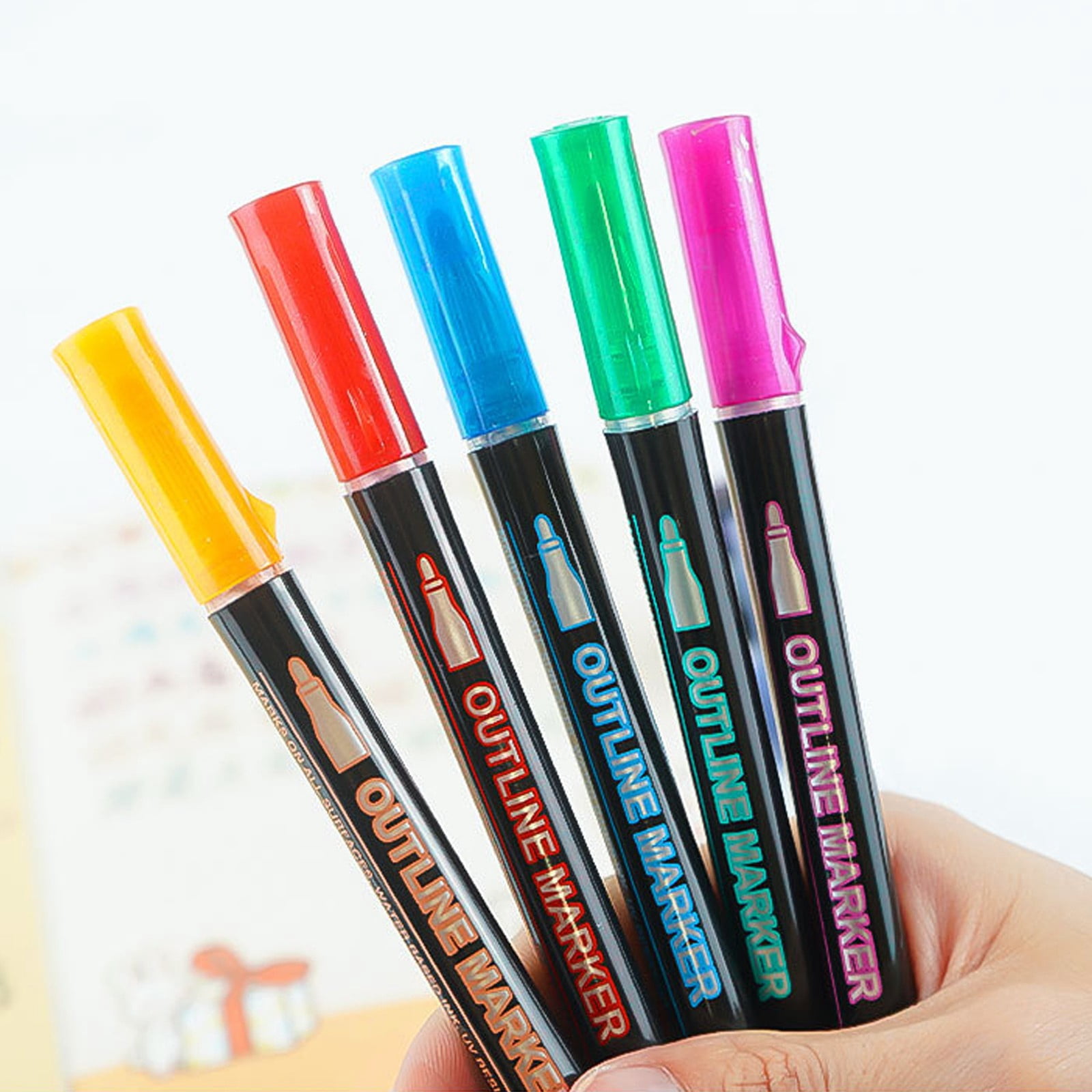 Meiiso 36 Color Double Line Outline Marker Pens for Hand Lettering