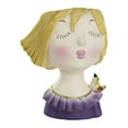 thumbnail image 1 of koolsoo Pot de Fleurs Visage Adorable en Résine avec Trou de Drainage Unique Mignon pour Filles, 1 of 7